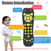 KALUYA Baby TV Remote Toy, Toddlers Remote Control Toy Kids Realistic Play Remote Early Educational Baby Musical Toys with Light and Sound English French Spanish for Infant Boys Girls 6 Month+, Black