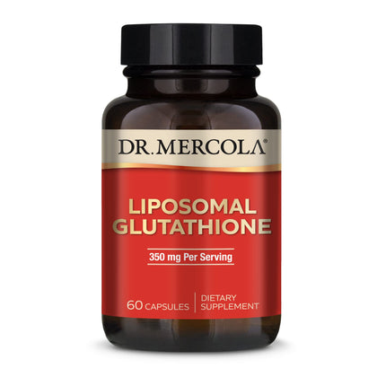 Dr. Mercola Liposomal Glutathione, 30 Servings (60 Capsules), 350 mg Per Serving, Dietary Supplement, Supports Energy Production, Non-GMO