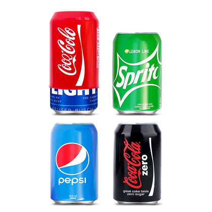 Can Covers that Look Like Soda, Silicone Sleeves for Cans, Can Wraps, Fits All 12FL OZ 355ml. (Mixed - 4 Pack)