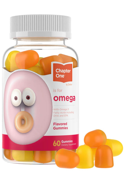 Zahler - Chapter One Omega 3 Gummies for Kids with No Fish Oil (60 Count) - Kosher Omega 3 6 9 Fatty Acids, EPA, DHA - Easy to Take Omega 3 Supplement for Healthy Growth, Development & Brain Function