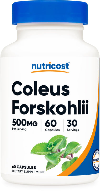 Nutricost Coleus Forskohlii 500mg, 60 Capsules - Maximum Strength Formula