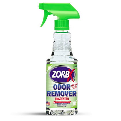 ZORBX Unscented Odor Eliminator for Strong Odor - Used in Hospitals & Healthcare Facilities | Advanced Trusted Formula, Fast-Acting Odor Remover Spray for Dog, Cat, House & Carpet (16 Oz.)