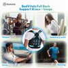 BODVITALS Back Brace And Posture Corrector For Women And Men Adjustable And Lightweight Back Posture Lumbar Support Shoulder, Lower Upper Back (L- Black) (Used - Like New)