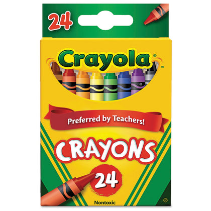 classic color crayons, peggable retail pack, 24 colors