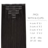 WENNALIFE Genius Seamless Clip in Hair Extensions Human Hair 7pcs Ultra Invisible 50% Thinner Seamless Hair Extensions Clip In Dark Brown Hair Extensions Real Human Hair