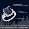 925 Sterling Silver 5.00 Carat Sapphire Ring