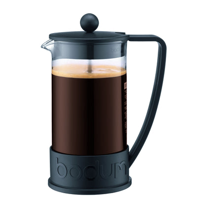 Bodum 34oz Brazil French Press Coffee Maker, High-Heat Borosilicate Glass, Black - Made in Portugal