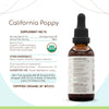 California Poppy A60 USDA Organic Tincture | Alcohol Extract, High-Potency Herbal Drops | Certified Organic California Poppy (Eschscholzia Californica) Dried Herb and Flower (2 fl oz)