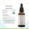 Bacopa B60 USDA Organic Tincture | Alcohol-Free Extract, High-Potency Herbal Drops, Relaxation, Positive Cognitive Effect | Certified Organic Bacopa (Bacopa Monnieri) Dried Herb (2 fl oz)