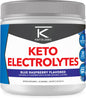 Ketologic Keto Electrolyte Powder (Blue Raspberry) 30 Servings - Sugar-Free Hydration Drink Mix with goBHB Complex