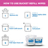 REScue One-Step Disinfectant Cleaner & Deodorizer Wipes for Veterinary Use - Cleaner for Kennels & More - Extra Large Wipes 160-Count Bucket Refill