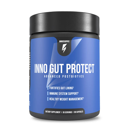 Inno Gut Protect | Complete Probiotic & Postbiotic Formula, Vegan-Friendly, CoreBiome, Grape Seed Skin Extract, Super Probiotic Blend, 30 Servings