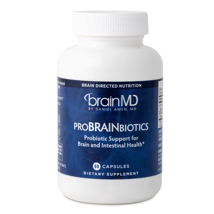 Dr Amen BrainMD ProBRAINbiotics - 3 Billion CFU, 60 Capsules - Promotes Gut Health - Gluten Free - 60 Servings