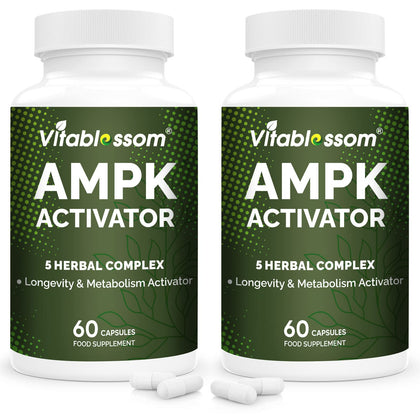 Vitablosom AMPK Activator Supplement, 5 in 1 Jiaogulan Gynostemma AMPK Metabolic Activator 120 Vegetarian Capsules(120 Count(Pack of 2))