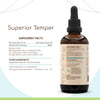 Superior Temper B120 Alcohol-Free Extract Tincture: Ashwagandha Root, St. John's Wort Herb, Ginkgo Biloba Leaf, Lemon Balm Leaf, Oatstraw Tops. Mood Balance Formula 4 Fl Oz