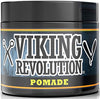 Viking Revolution Pomade for Men 4oz - Firm Strong Hold & High Shine for Classic Styling - Water Based & Easy to Wash Out (Firm, 1 Pack)