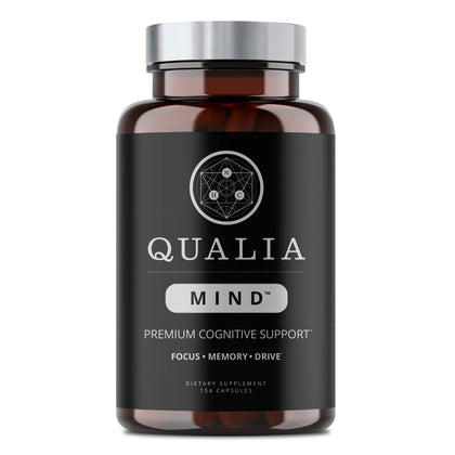 NEUROHACKER COLLECTIVE Qualia Mind Nootropics, Top Brain Supplement Capsule for Memory, Focus, & Concentration with Ginkgo biloba, Alpha GPC, Bacopa monnieri, DHA & More (154 Ct)