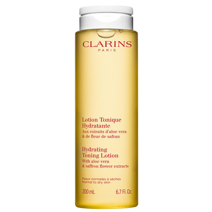 Clarins Hydrating Toning Lotion | Softer Skin After 14 Days of Use* | Cleanses, Tones, Hydrates and Balances Skin's Microbiota | Plant-Based Ingredients | Colorant-Free | Normal to Dry Skin Types