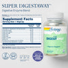 SOLARAY Super Digestaway Digestive Enzymes - Pancreatin, Papain, Ginger, Pepsin, Betaine HCl, Aloe Vera, and More - Digestion & Nutrient Absorption Support - Lab Verified - 180 VegCaps