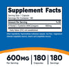 Nutricost N-Acetyl L-Cysteine (NAC) 600mg, 180 Capsules - Non-GMO, Gluten Free