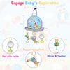 Ussybaby Car Seat Toy for Baby 6 to 12 Months,Infant Car Seat Toys for Babies 0-6 Months, Baby Carseat Activity Arch with Musical, Rattle, Mirror, for Baby Boy/Girl Gift, Center-Fox