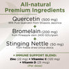 Quercetin with Vitamin C and Zinc - Nettle Quercetin - Quercetin 500mg - Quercetin with Bromelain - Zinc Quercetin + Vitamin D3 - 120 Veggie Caps - (Non-GMO, Gluten-Free, Vegan) - 2 Month Supply