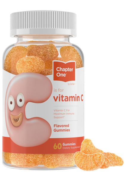 Zahler - Chapter One Vitamin C Gummies for Adults & Kids 125 mg (60 Flavored Gummies) Certified Kosher Gummy Vitamins C Chewable Vitamin Gummies - Chewable Vitamin C Gummy - Vitamin C Gummies Kids