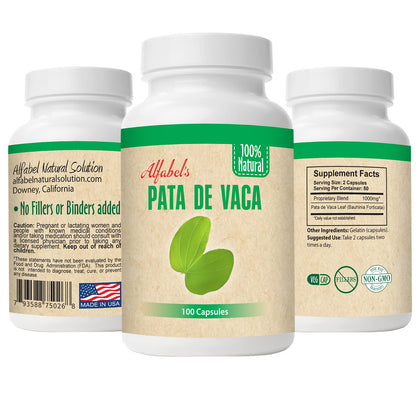 Pata de Vaca herb - 100 Capsules - No Fillers