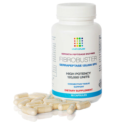 Bruizex FibroBuster: Serrapeptase Proteolytic Enzymes 120,000 SPU, Fibrosis Treatment, Scar & Keloid Removal Supplement for Post Surgery Recovery, Immune Support Supplement, 60 Capsules