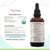 Hyssop A120 USDA Organic Tincture | Alcohol Extract, High-Potency Herbal Drops | Certified Organic Hyssop (Hyssopus officinalis) Dried Root (4 oz)