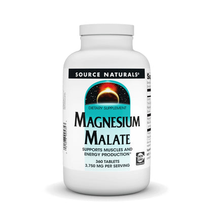 Source Naturals Magnesium Malate 3750 mg per Serving - for Energy Production* - 360 Tablets