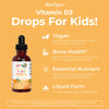 USDA Organic Vitamin D3 Liquid Drops for Kids by MaryRuth's | 640 IU Vitamin D3 Per Serving | Kids Immune Support & Bone Health Supplement | Formulated for Ages 4-13 | 0.5oz | 30 Servings