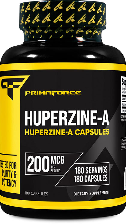 Primaforce Huperzine-A Capsules (180 Capsules, 200 mcg Per Serving) - Huperzine Nutritional Supplement