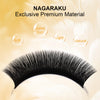 NAGARAKU Easy Fan Eyelash Extensions Volume Lashes 5 Trays in 1 Pack 0.05 D curl 11/12/13/14/15mm Rapid Blooming Russian Mega Volume Soft Cluster For Beginners