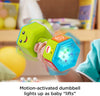 Fisher-Price Baby & Toddler Toy Laugh & Learn Countin Reps Dumbbell Rattle with Learning Lights & Music for Infants Ages 6+ Months