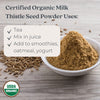 Starwest Botanicals Organic Milk Thistle Seed Powder, 1 Pound