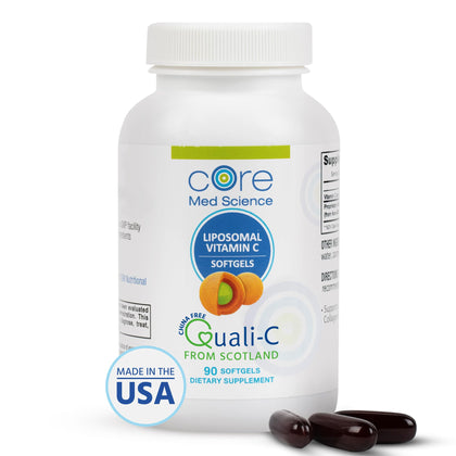 Liposomal Vitamin C 1000mg by Core Med Science, 90 Softgels - Non-GMO Natural Liposomal Vitamin C Supplement That Promotes Healthy Skin - Immune System Booster for Adults, Supports Collagen Formation