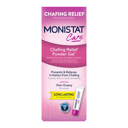 Monistat Chafing Relief Powder Gel, Anti-Chafe Protection, Fragrance Free Chafing Gel, 1.5 Oz, 1 Pack