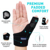 Trigger Thumb Splint - Thumb Spica Support Brace Stabilizer for Pain, Sprains, Arthritis, Tendonitis (Right Hand or Left Hand) (Black)