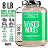 Naked Mass - Vanilla Vegan Weight Gainer - 8Lb Bulk, GMO Free, Gluten Free, Soy Free & Dairy Free. No Artificial Ingredients - 1,230 Calories - 11 Servings