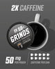 Grinds Coffee Pouches | 3 Cans of Double Shot Espresso | 18 Pouches Per Can | 2x Caffeine 1 Pouch eq. 1/2 Cup of Coffee