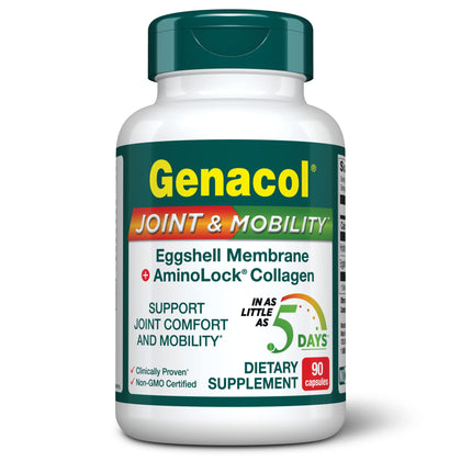 Genacol Collagen & Natural Eggshell Membrane | Achieve Rapid Joint Relief in as Little Than Just 5 Days| Patented hydrolyzed Collagen Joint Support Supplement Joint & Mobility 90 Capsules