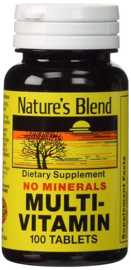 Nature's Blend Multi-Vitamin No Minerals 100 Tabs (Model: 3824)