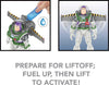 Mattel Disney and Pixar Lightyear 12-in Action Figure with Vapor Effect & Sounds, Buzz Lightyear Jetpack Liftoff Toy