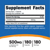 Nutricost L-Ornithine 500mg, 180 Capsules - Non-GMO and Gluten Free