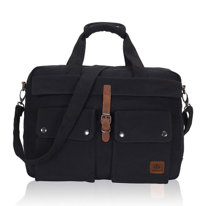 veegul cotton black laptop bags