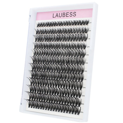 Lash Clusters Extensions 240pcs 40D DIY Eyelash Extension Long Individual Lashes Natural Look Faux Mink Cluster Lashes C Curl Mixed Length (40D-0.07C-9-16mm)