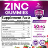 Zinc Gummies for Adults 50mg - High Absorption Immune Health Support Gummy & Antioxidant Supplement, Dietary Supplement Zinc Vitamin for Men and Women, Vegan, Non-GMO and Gluten Free - 60 Gummies