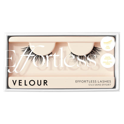 Velour Effortless Lashes - Natural-Looking False Eyelashes - Fluffy & Lightweight No-Trim Lashes - Reusable Fake Lashes All Eye Shapes - Vegan & Cruelty-Free - Lash Glue not Included (Short & Sweet)