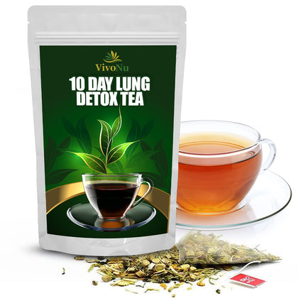 10-Day Organic Lung Detox Tea for Respiratory Support,